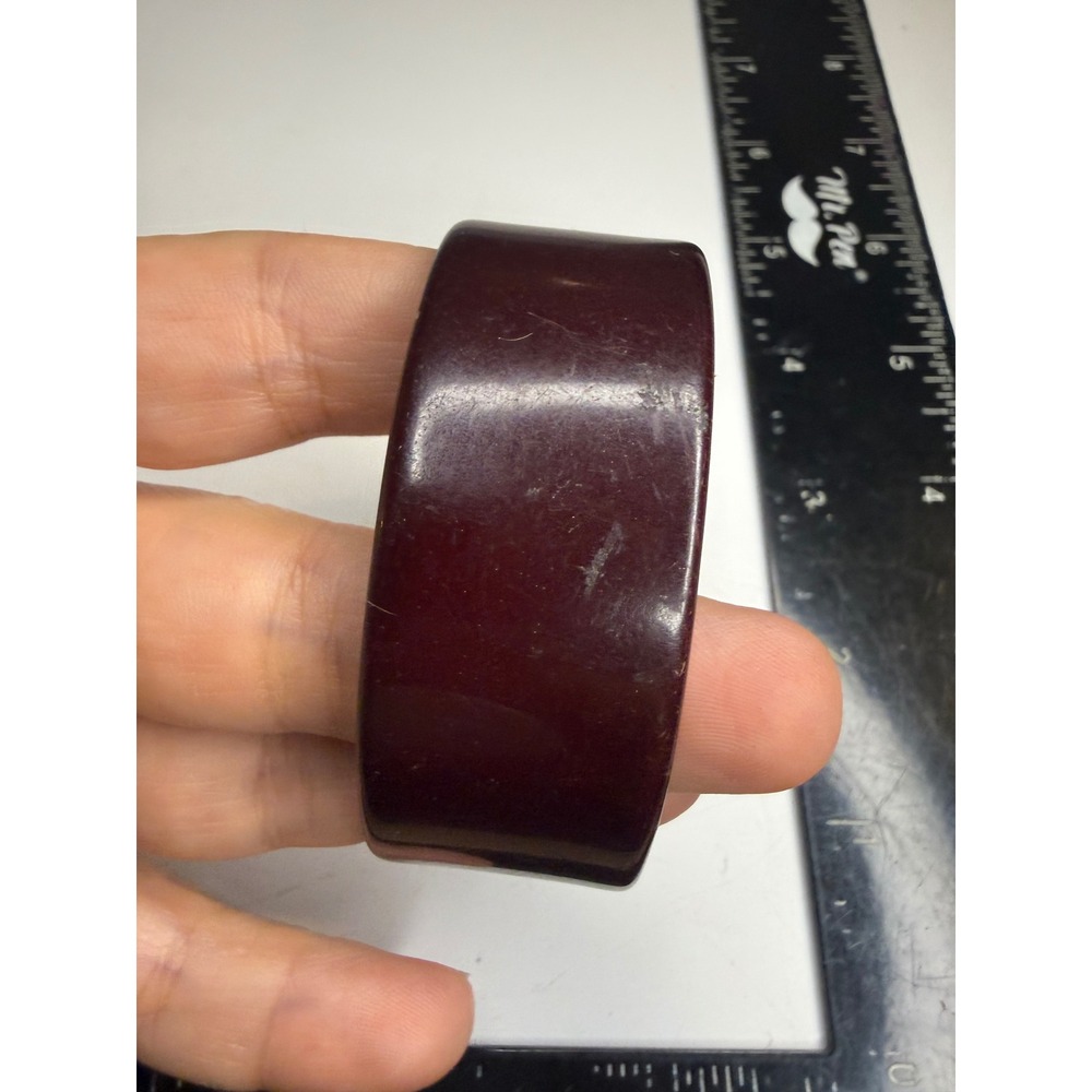 Burgundy Wide Cuff Bracelet Solid Deep Red Maroon Minimalist Open Bangle